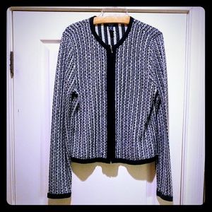Chaps Navy Cotton Zip Sweater Cardigan Jacket! XL